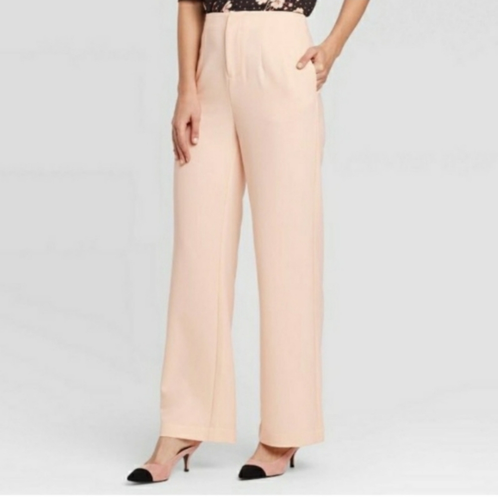 WHO WHAT WEAR High-rise Wide Leg Pants